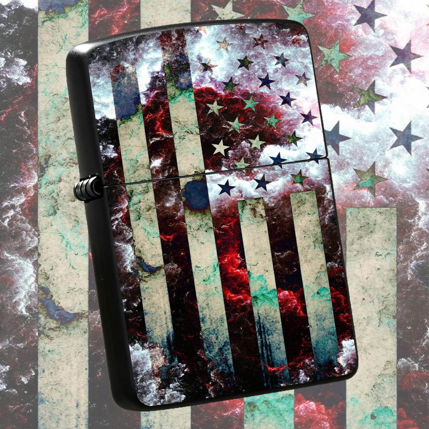 Outdoor Camping Usa - Briquet de style artistique vintage USA