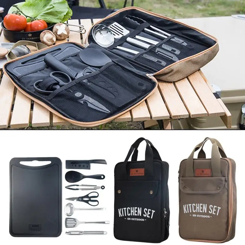 Outdoor Camping Dining Set - Ensemble de 8 ustensiles de cuisine