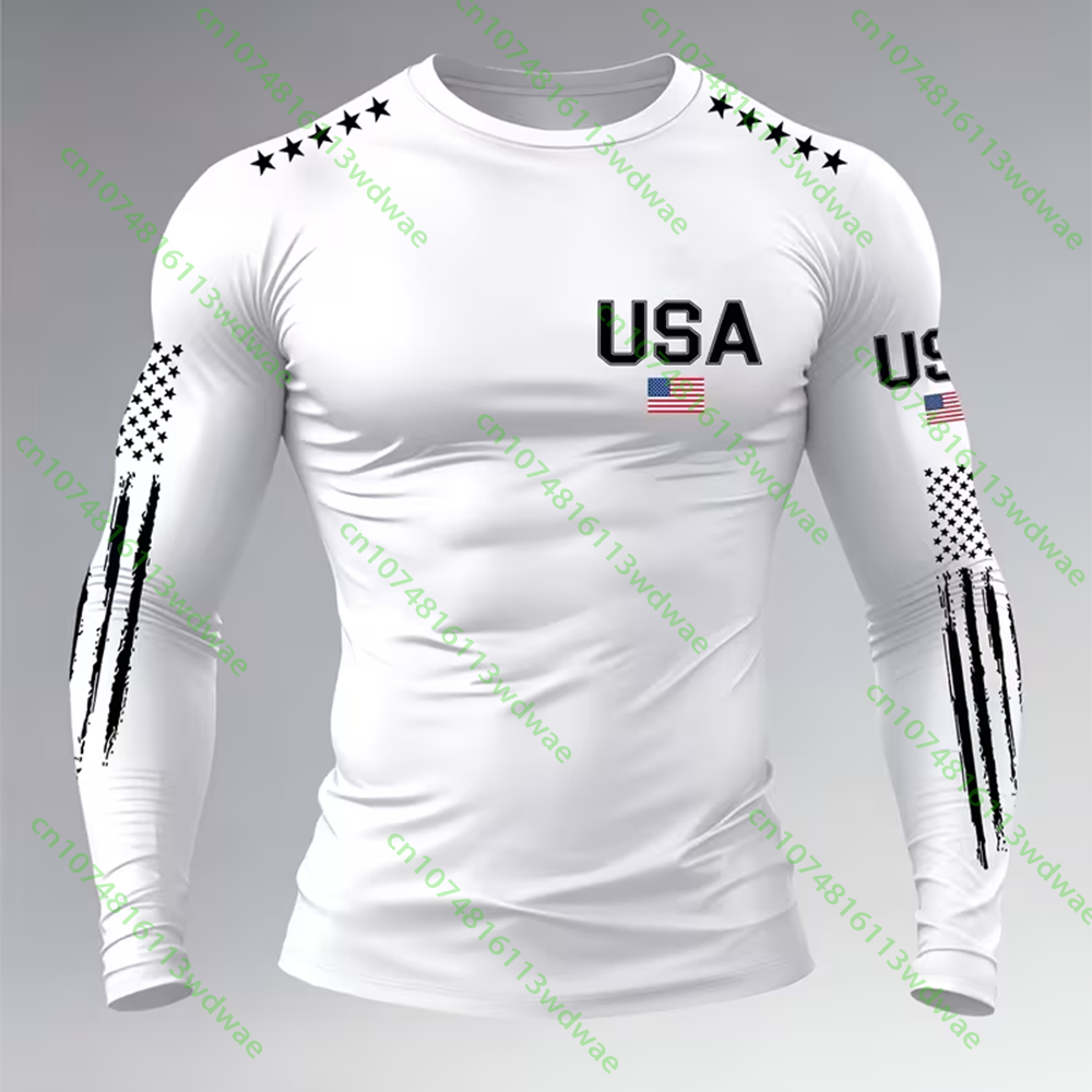Outdoor Camping Usa - T-shirt à manches longues pour homme,