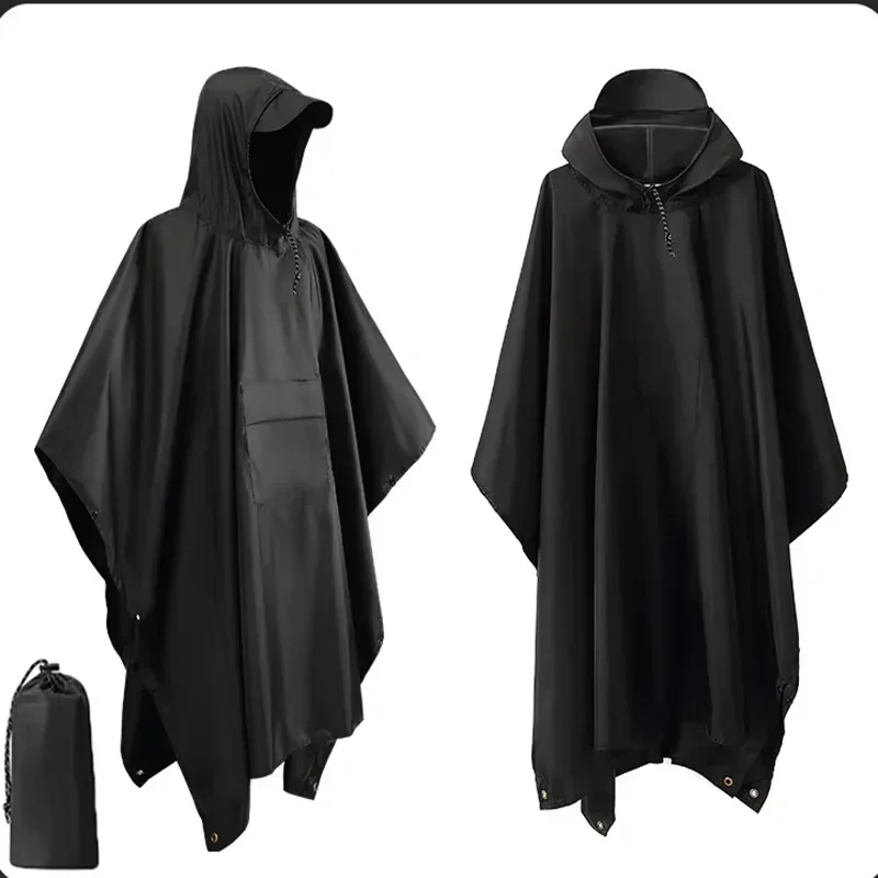 Camping Rain Poncho - Poncho de pluie imperméable 3-en-1 avec